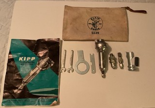 Vintage Kipp Featherweight Air Grinder In Original Canvas Zippered Bag