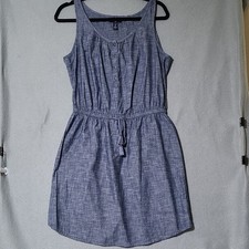 GAP Women's Blue Chambray Sleeveless Since Waist Dress - Size Medium
