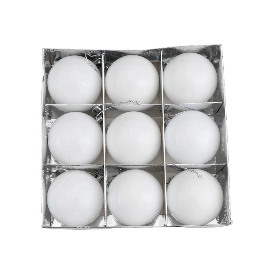 Christmas Bauble Xmas Tree Hanging PVC Lightweight Pearl Ball 6cm Party Ornament - Image 4 of 4