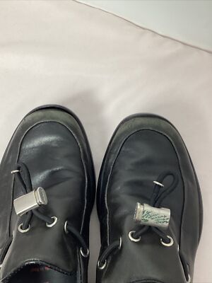 Rare 1990s PRADA 0135 Calzature Donna Black Leather Napa In Pelle