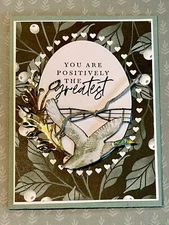 Stampin Up 4 “You are simply the greatest” Feathered flight florets Card Kit