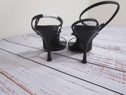 Steve Madden Annie Black Strappy Sandals Heels Stilettos Womens Size 5 New - Foto 8 di 17