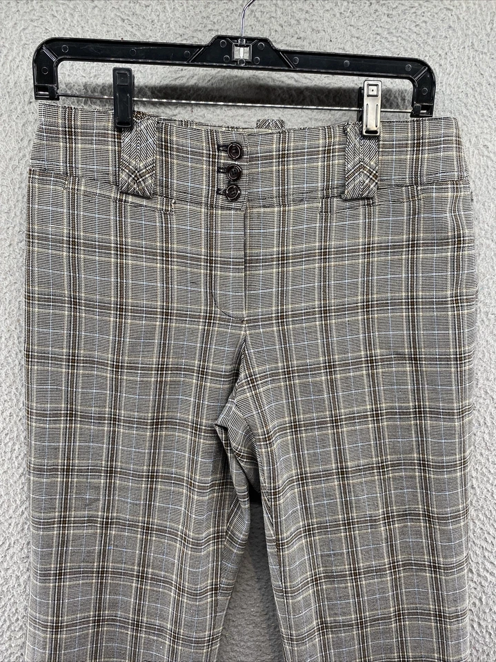 Женские брюки Etcetera из шерстяной смеси с полной подкладкой в клетку размер 6 для карьерной работы - Изображение 3 из 4