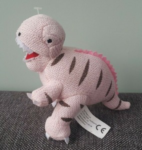 knitted dinosaur rattle