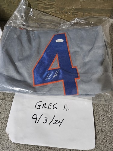Wilmer Flores Signed New York Grey Baseball Jersey (JSA) - Picture 2 of 2