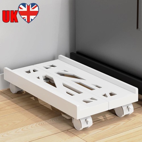 Computer Tower Stand with 4Caster Wheel PC Tower Stand Holder CPU Holder (White)