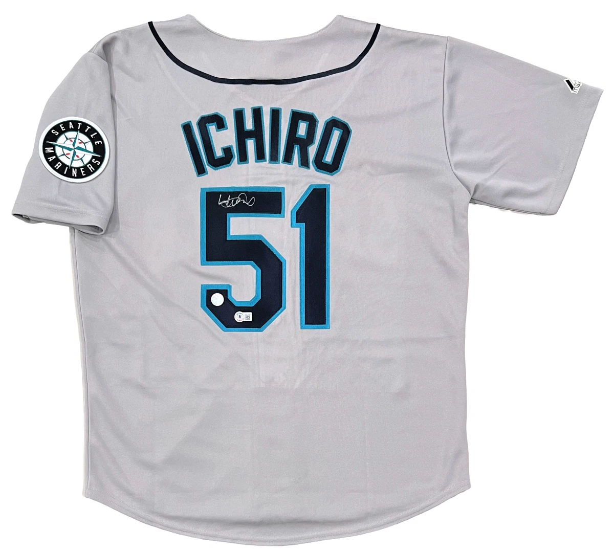 Ichiro Suzuki Seattle Mariners Signed Authentic Majestic Gray