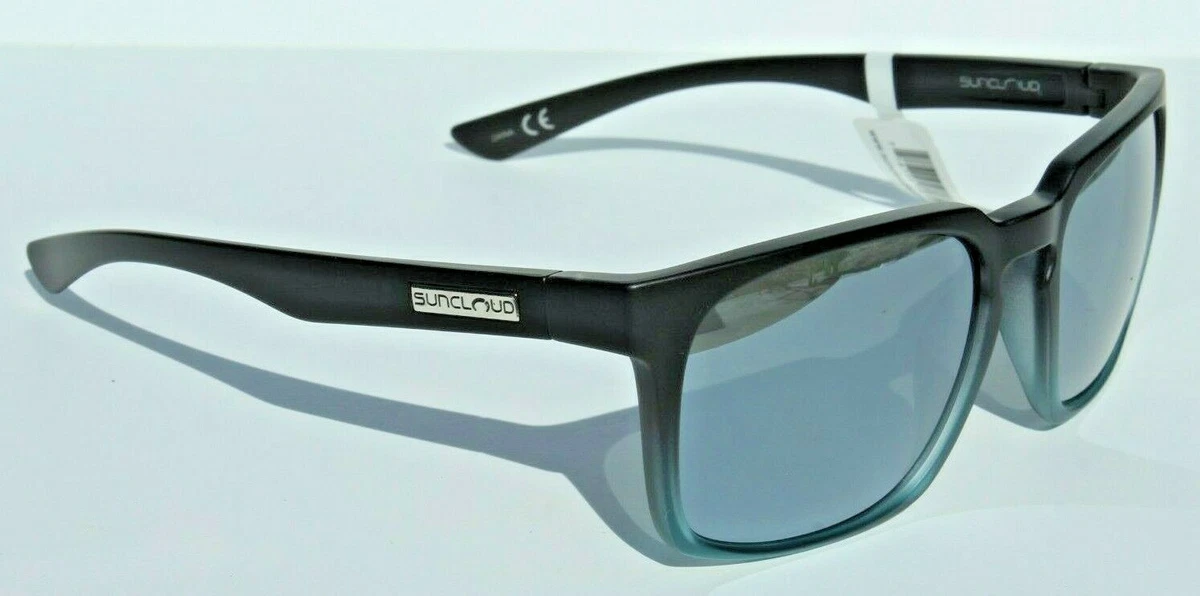 SUNCLOUD Hundo POLARIZED Sunglasses Matte Black Green Silver Smith