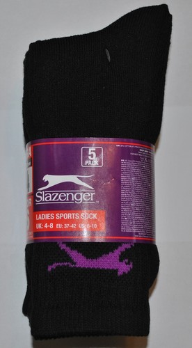 10 Pairs Slazenger Ladies Womens Sports Crew Work Socks Size 4-8 All Colours - Picture 8 of 18
