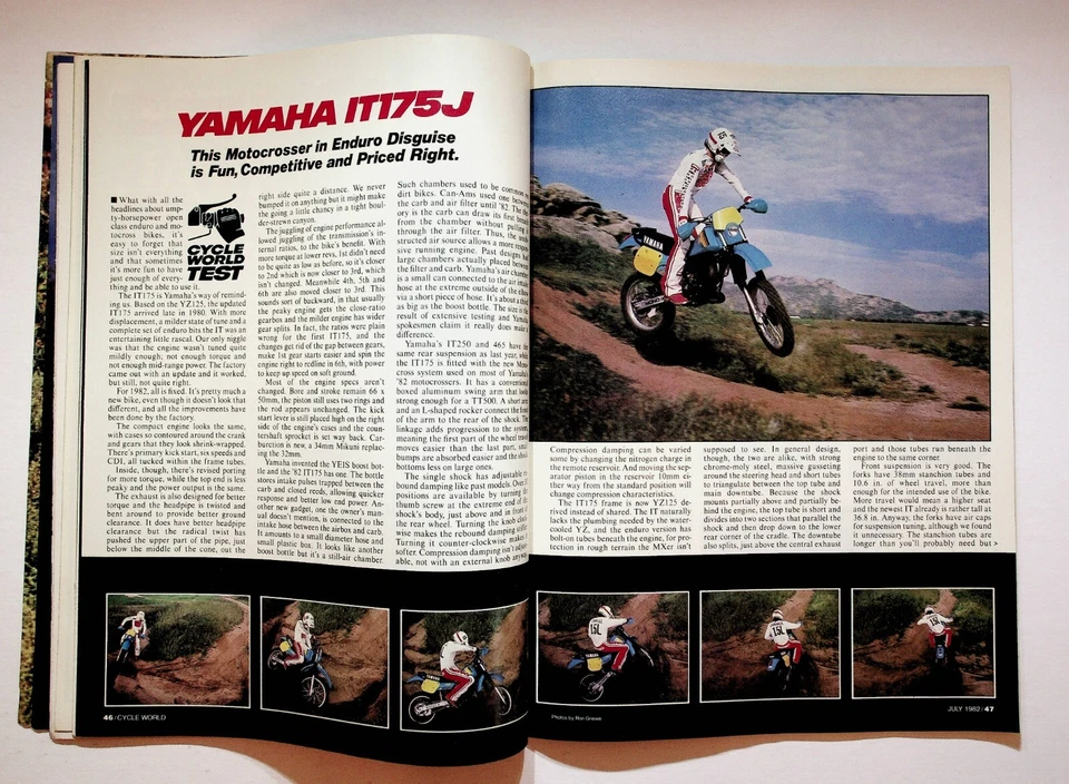 Журнал Cycle World июль 1982 Honda V45 Sabre Suzuki GS1100 Harley - Изображение 4 из 4