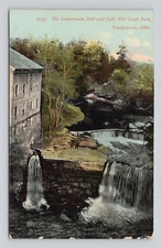 Postcard Lanterns Mill and Falls Mill Creek Park Youngstown Ohio ~ Unposted