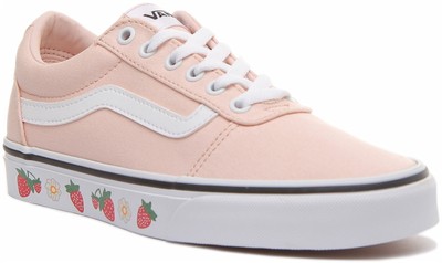 Vans Womens Ward In Pink Strawberry Side Wall Print Trainer Size