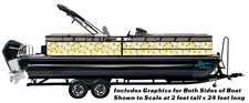 Plumeria Hawaii Tiki Flower Graphic Decal Fishing Boat Pontoon US Wrap Kit Vinyl