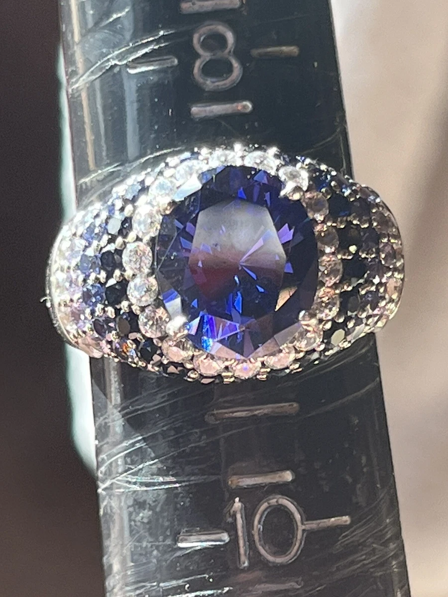 Diamonique Simulated Tanzanite Ombre Cubic Zirconia Sterling
