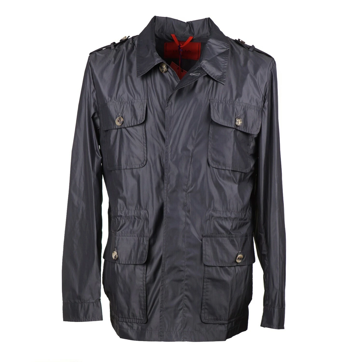 Isaia Dark Gray 'Extralight Aqua' Lightweight Packable Field Jacket S (Eu 48)
