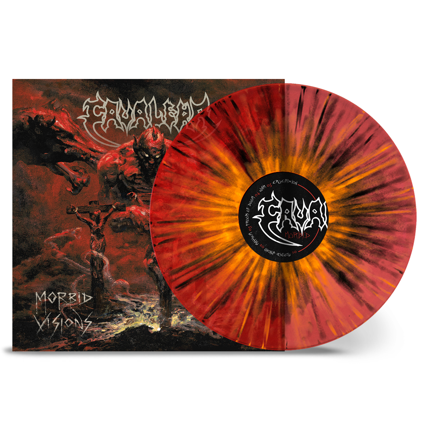 Cavalera 'Morbid Visions' LP Vinile splatter rosso arancione nero - Nuovo