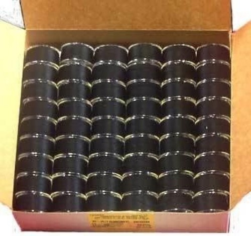Convenient 108 Black Embroidery Thread Bobbins - Perfect for All Your Creations - Picture 2 of 2