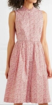 NWT J.Crew Sleeveless Ruffle-Neck Midi in Liberty  Chamomile Floral Dress 6 /318