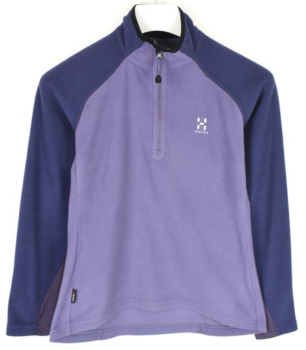 Haglofs Polartec Sweatshirt Damen Klein Pullover Fleece Stehkragen Lila