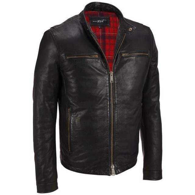 Black Rivet Mens Nubuck Leather Barn Coat W Shearling Collar Xl