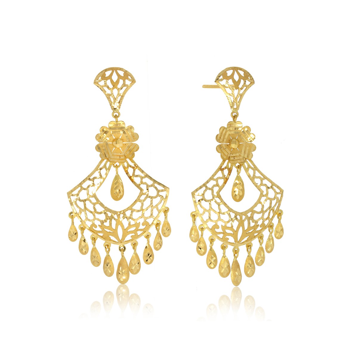 Senco Gold 22k Admirable Art Gold Drop Earrings For Women | eBay
