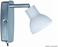 Wandleuchte Wandlampe Wandstrahler Spot Paulmann Chili Halogen Alu Look Glas