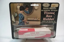 VTG Tissue Box Holder "MAGIC MOUNTS"  Vertical surface 50s 60s boats bathrooms