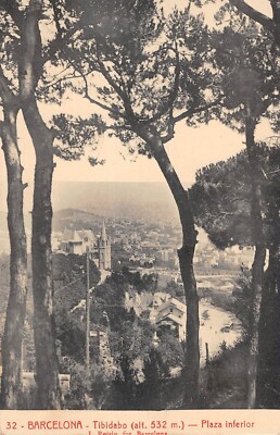 Postcard SPAIN BARCELONA TIBIDABO PLAZA INFERIOR