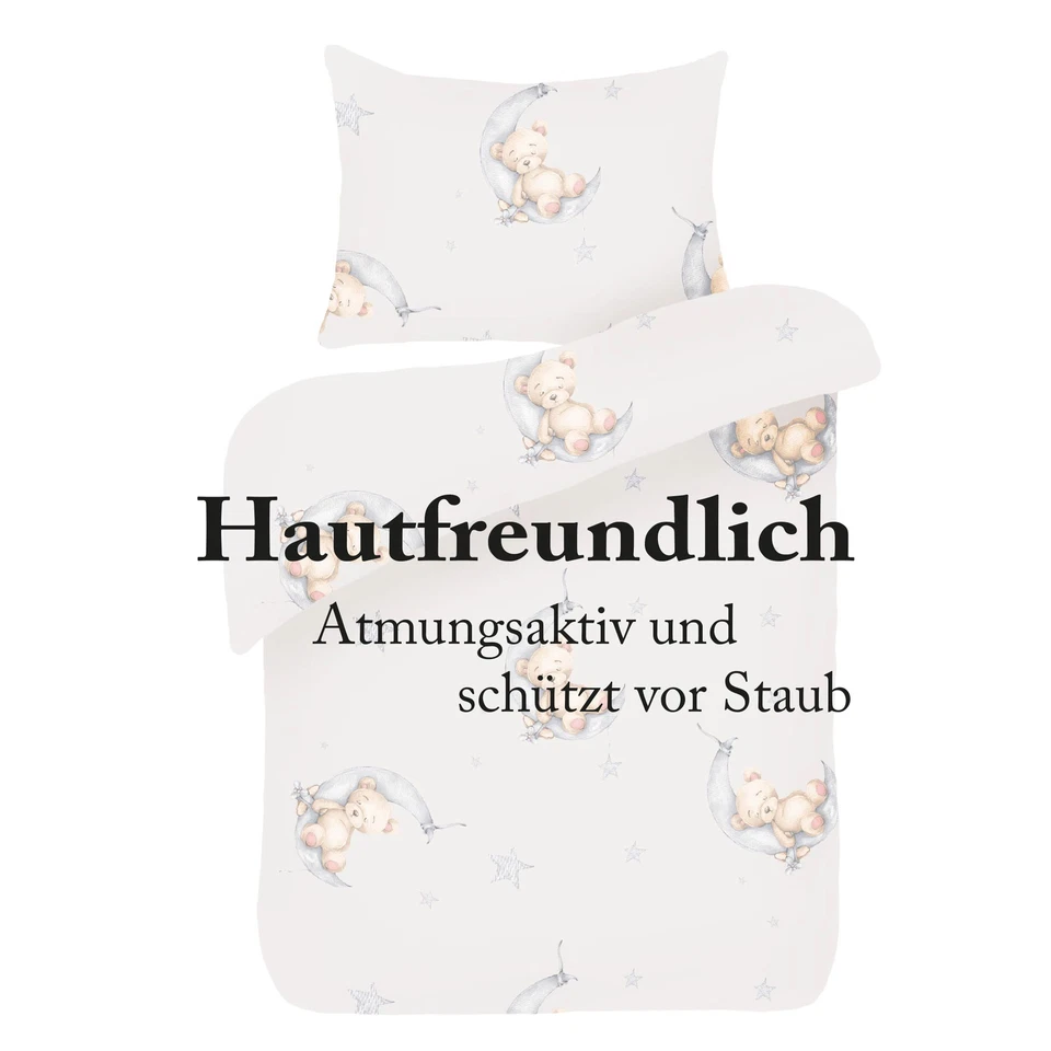 Kinder Bettwäsche 100x135cm / 40x60cm Bettbezug Baumwolle Renforce Kleinkind - Bild 4 von 4