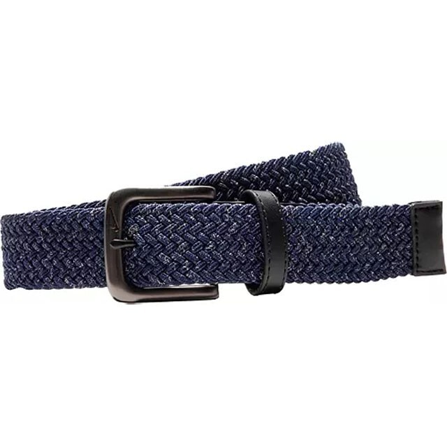 nike stretch woven belt navy