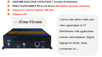 CEL-5113B HDMI HD MPEG2 to DVB-C/T/ATSC/ISDB-T Encoder and Modulator