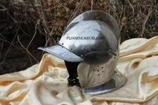 Halloween Medieval Helmet BURGONET Helmet Knight Larp SCA Vintage Armor Helmet