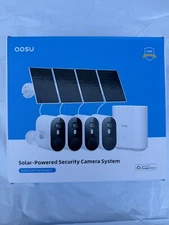 AOSU 2K Solar Security Cameras Wireless Outdoor, 4 Solar Camera for Home