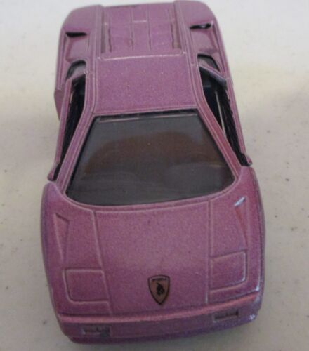 Lamborghini Diablo-Gabbiano Ala-Viola-DieCast-1/40-4 1/4"Lungo-Vintage-Come mostrato - Foto 2 di 5