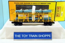 MTH RAILKING 76139 CHICAGO & NORTHWESTERN AUTO CARRIER W (4) 1959 CADILLACS-NIB.