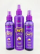 Aussie Miracle Curls 2nd Day Curl Activator 8.5oz Curl Refresher 5.7oz Lot of 3