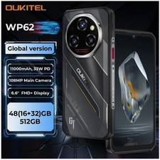 OUKITEL WP62 Rugged Mobile Android 15 Phone 48GB+512GB Dual SIM 11000mAh 5G NFC
