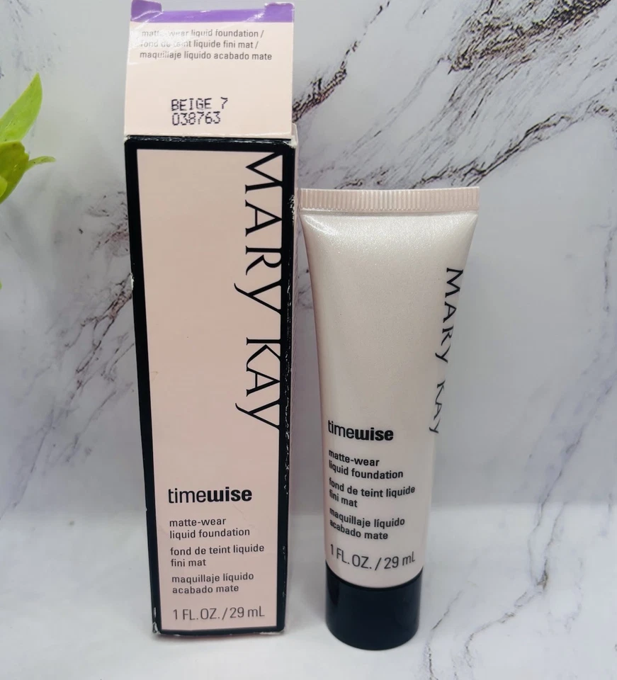 Mary Kay Matt-Wear Liquid Foundation Beige 7 Combo To Oily Skin New In Box - Image 3 of 4