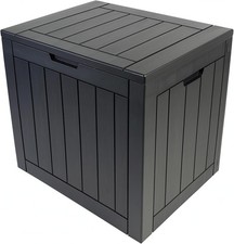 120L Outdoor Storage Box Waterproof Garden Cushion Tool Parcel Chest Black