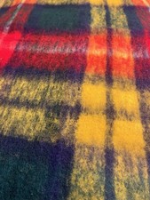 Italy Mohair Style 51x60 Tartan Plaid Throw Lap Blanket