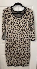 Anthropologie VELVET Spencer Knit Long Sleeves Leopard Dress Size S