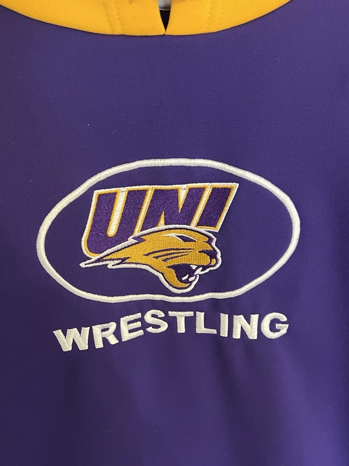 Vintage Northern Iowa Wrestling Sweatshirt Hoodie Nike Team EMBROIDERED XL Nice! - Image 3 of 4