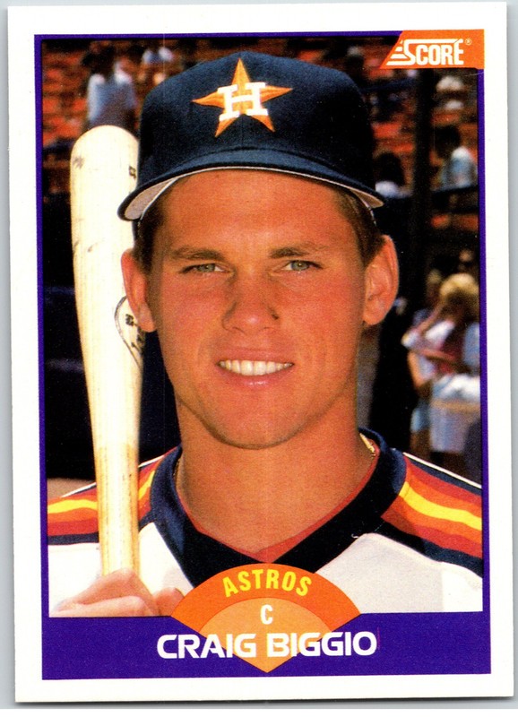 #237 Craig Biggio, Houston Astros - RC 1989 Score Base