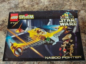 LEGO Star Wars Naboo Fighter  7141 Vintage 1999 Incomplete + Manual No Minifigs 