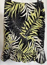 VTG Talbots Petites Floral 100 Silk Skirt Size 10P Lined Side Zip Knee Length