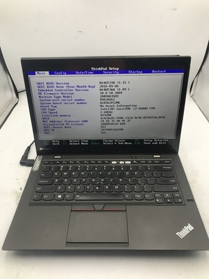 LENOVO THINKPAD X1 CARBON - BOOTS TO BIOS - INTEL I7 5600U - 8GB RAM - READ - BB