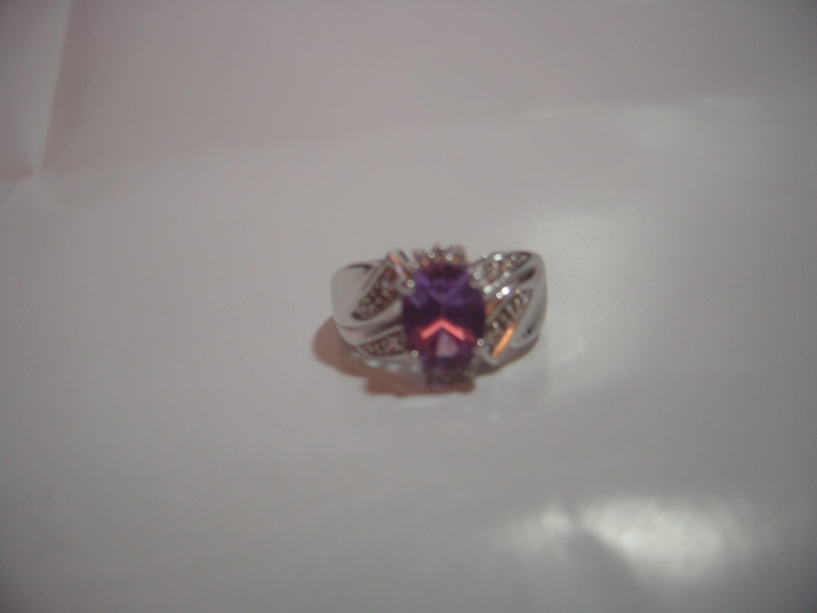 vintage Solid Silver Ring-superb natural deep vio… - image 5