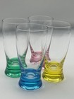 Set of four Royal Danube shot glasses with solid colored bases. — photo 5