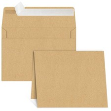 Brown Invitation Cardstock - 5x7 Blank Cards and Envelopes, 25 Pack, Custom P...