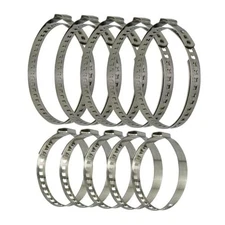 10PCS CV Joint Boot Clamp Kit, Stainless Steel Adjustable Drive Shaft Axle 